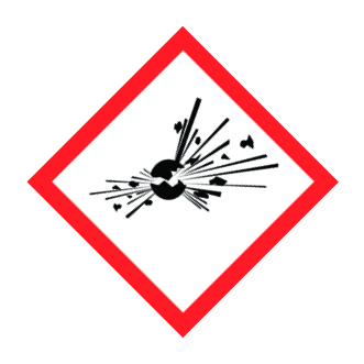 Explosion Symbol GHS Diamond - Self Adhesive 100mm