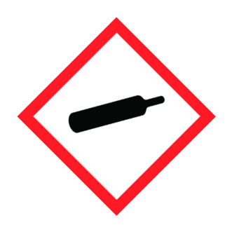 Gases Symbol GHS Diamond - Self Adhesive 100mm