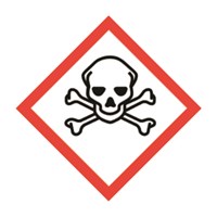 Toxic Symbol GHS Diamond - Self Adhesive 100mm