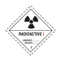 Radioactive I Class 7 Hazchem Diamond - Self Adhesive 100mm