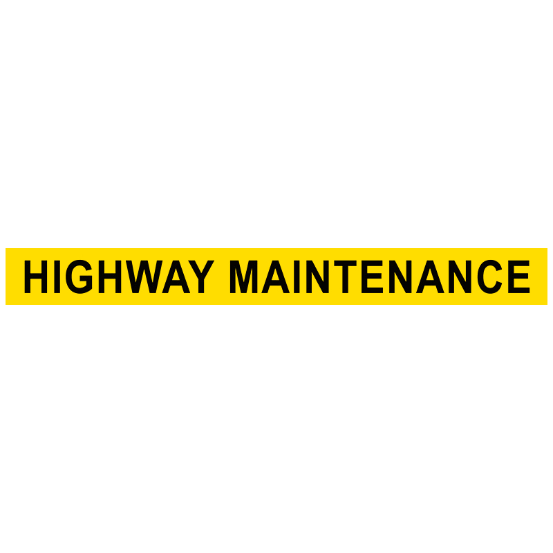 Highway Maintenance Sign - 1105 X 115mm Magnetic