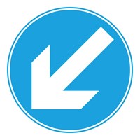 Keep Left/Right Magnetic Sign - 360mm Diameter