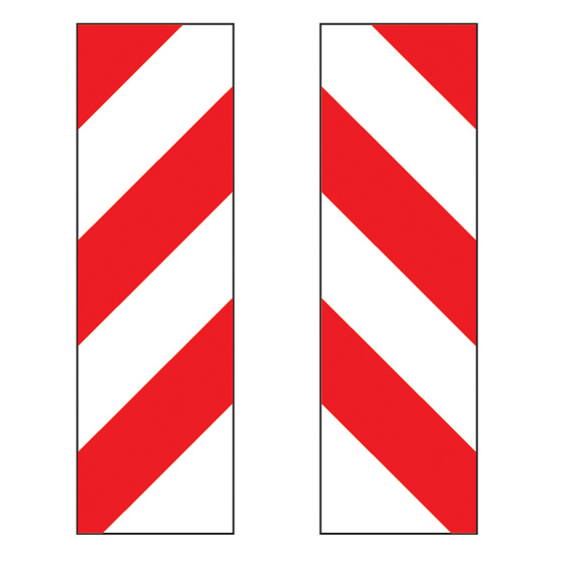Container / Skip Boards (Red/White) 700 X 140mm (Pair)