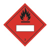Flammable Liquid Class 3 UN Placard - Self Adhesive 250mm