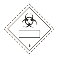 Biological Hazards Class 6 UN Placard Self Adhesive