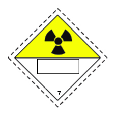 Radioactive Class 7 UN Placard Self Adhesive