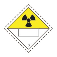 Radioactive Class 7 UN Placard Self Adhesive