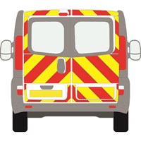 Vauxhall Vivaro Full Chevron Kit with Window cut-outs (2001 - 2013) (Low roof H1) Flooded 3M Diamond Grade